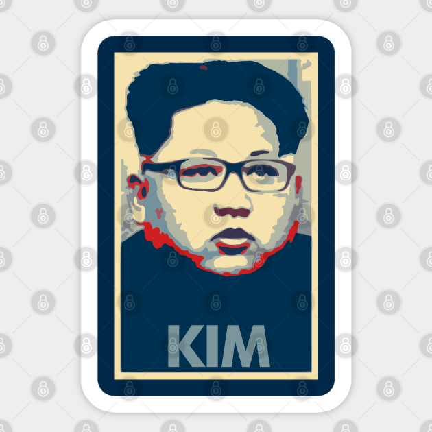 Kim Jong Un Political Parody Kim Jong Un Sticker Teepublic 